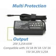 thumbnail image 2 of 65W USB C type-c AC Power Adapter Charger For HP Chromebook X360 11 14 Series,Lenovo ThinkPad T480 T480s T490 T490s ,Yoga 730 C930, 2 of 7
