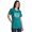 Heather Teal Green, variant on Inkmeso Educated Motivated Vaccinated Funny Pro Vaccine Crew Neck T-shirt For Womens