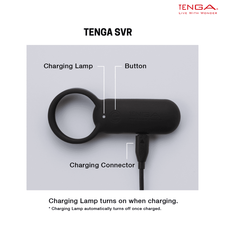 TENGA Smart Vibe Ring Black Discrete Multi-Use Vibrating Ring for Partnered  and Solo Pleasure