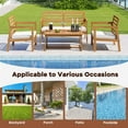 thumbnail image 6 of Costway 4 PCS Wood Patio Furniture Set with Soft Seat Cushions Solid Acacia Wood Frame, 6 of 11