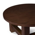 thumbnail image 6 of Maven Lane Marco Round Wooden Coffee Table Rustic Furniture, Aged Brown, 6 of 6