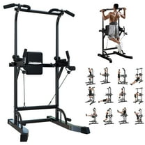 PROHIKER Power Tower Pull Up Dip Station, Heavy Duty Pull Up Station Dip Bar Station Multi-Function Home Gym Strength Training Fitness Equipment 500LBS