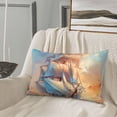 thumbnail image 5 of Hirioo Sailing Ship Ocean Sunset for Plush Pillow Cover for Bedroom and Living Room ,Elegant, Comfortable Home Decor-16"x24", 5 of 6