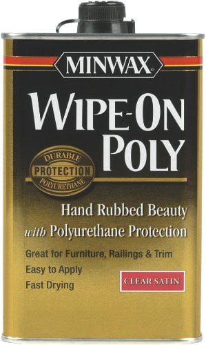 Minwax Wipe-On Poly Oil-Based Polyurethane Finish, Satin, Clear, 1 Quart