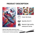 thumbnail image 6 of Set of 3 Soccer Wall Art Prints Boys Bedroom Decor Gift Posters Colourful Football Print Canvas Painting for Home Decoration, 6 of 6