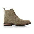 thumbnail image 2 of Polar Fox Duke MPX806065 Woolen Lace-up Fashion Plain-Toe Dress Boots with Zipper Closure, in Safari Brown, Men's Size 10.5, 2 of 8