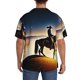 thumbnail image 3 of Fotbe Azure Sky Western Desert Cowboy Camisa Estampada de Manga Corta para Hombre, Casual de Verano, Estilo Playero, Sin Arrugas-Small, 3 of 5