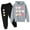 Light Gray, variant on Boys Girls Sweatsuit Set 2 Piece Long Sleeve Printed Pullover Hoodie and Sweatpants Fall Clothes Girls Size 13-14 Years Clothes Boys Girls Fashion