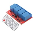 thumbnail image 1 of 4 Channel Receiving Relay 4 Channel Relay Module Set PCB ABS Receiver Relay Driver Board 4CH Infrared Remote Transceiver Receiver Control Switch Set, 1 of 7
