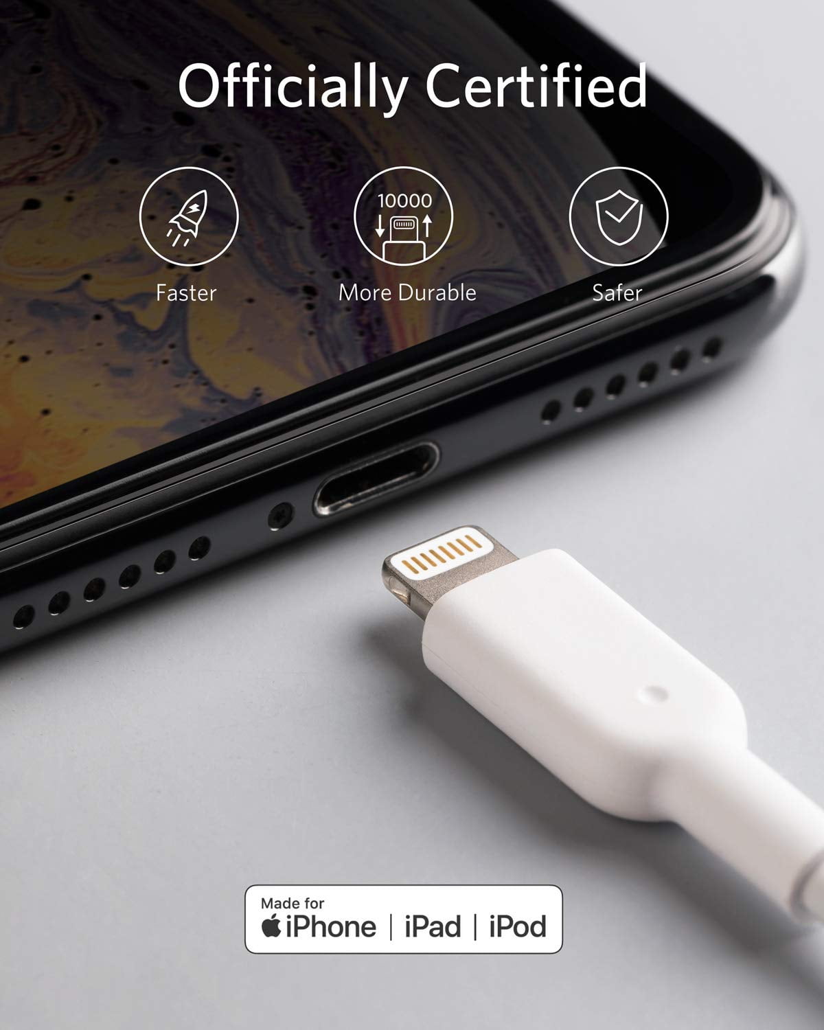 [3-Pack] Anker Powerline II Charger Cable 3ft MFi Certified Lightning Cable