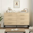 thumbnail image 3 of Roromall 6 Drawer Dresser, 52"W Dresser with Drawer, Wooden Freestanding Closet Storage Chest for Bedroom, Living Room, Entryway, 3 of 8