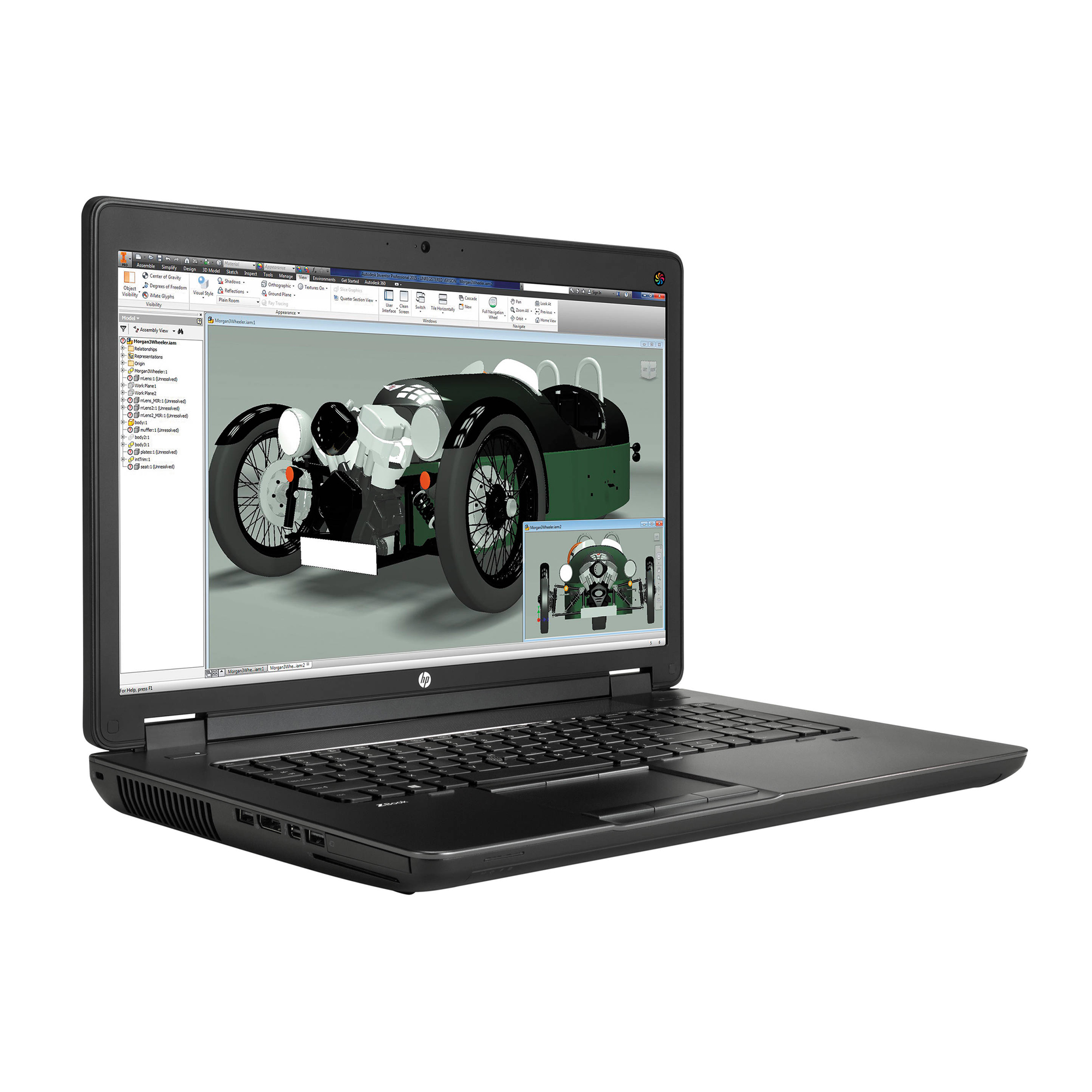 Used - HP ZBook 17 G2, 17.3" FHD Laptop, Intel Core i7-4710MQ @ 2.50 GHz, 16GB DDR4, 250GB HDD, DVD-RW, Bluetooth, Webcam, Win10 Home 64 - image 3 of 4