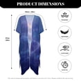 thumbnail image 6 of SCRAWLGOD Galaxy Sea Turtle Print Beach Cover Ups for Women Long Open Front Bathing Suit Cover Up Lightweight Quick Dry Swimsuit Coverup for Pool Party, 6 of 6