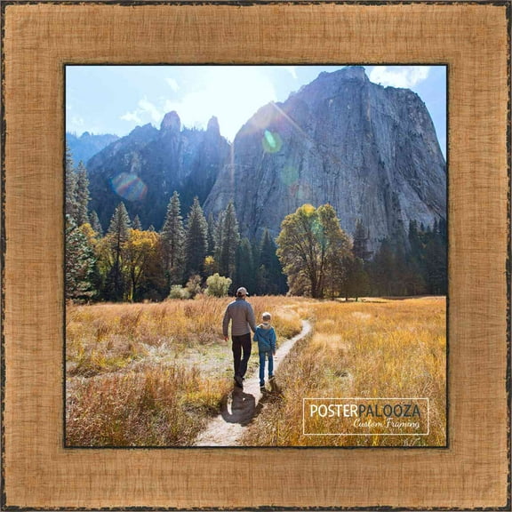 11x11 Traditional Gold Complete Wood Square Picture Frame with UV Acrylic, Foam Board Backing, & Hardware