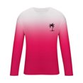 thumbnail image 3 of Men’s T-Shirt Ombre Long Sleeve Top Fall Fashion Athletic Sweatshirts Loose Pullover Graphic Tee Shirts Big and Tall Crewneck Sweatshirts Sports Tees, 3 of 4
