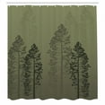 thumbnail image 3 of Ambesonne Country Shower Curtain, Pine Trees Woodland Ombre, 69"Wx75"L, Sage Green, 3 of 3