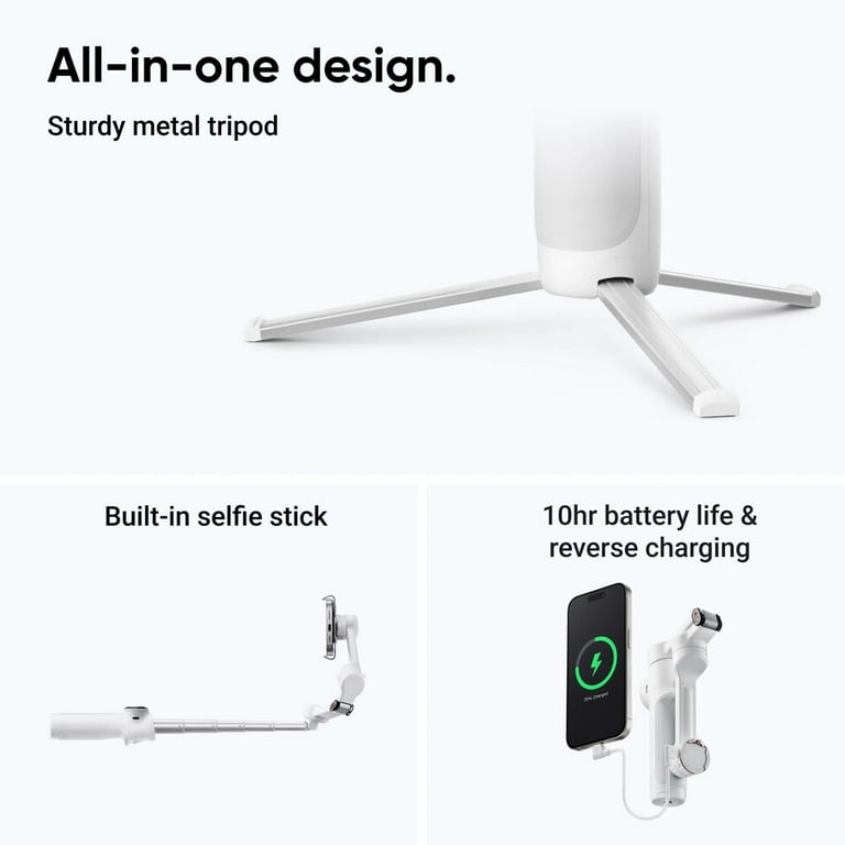 Insta360 Flow 2 Standard Bundle (Summit White) - 32GB Accessory