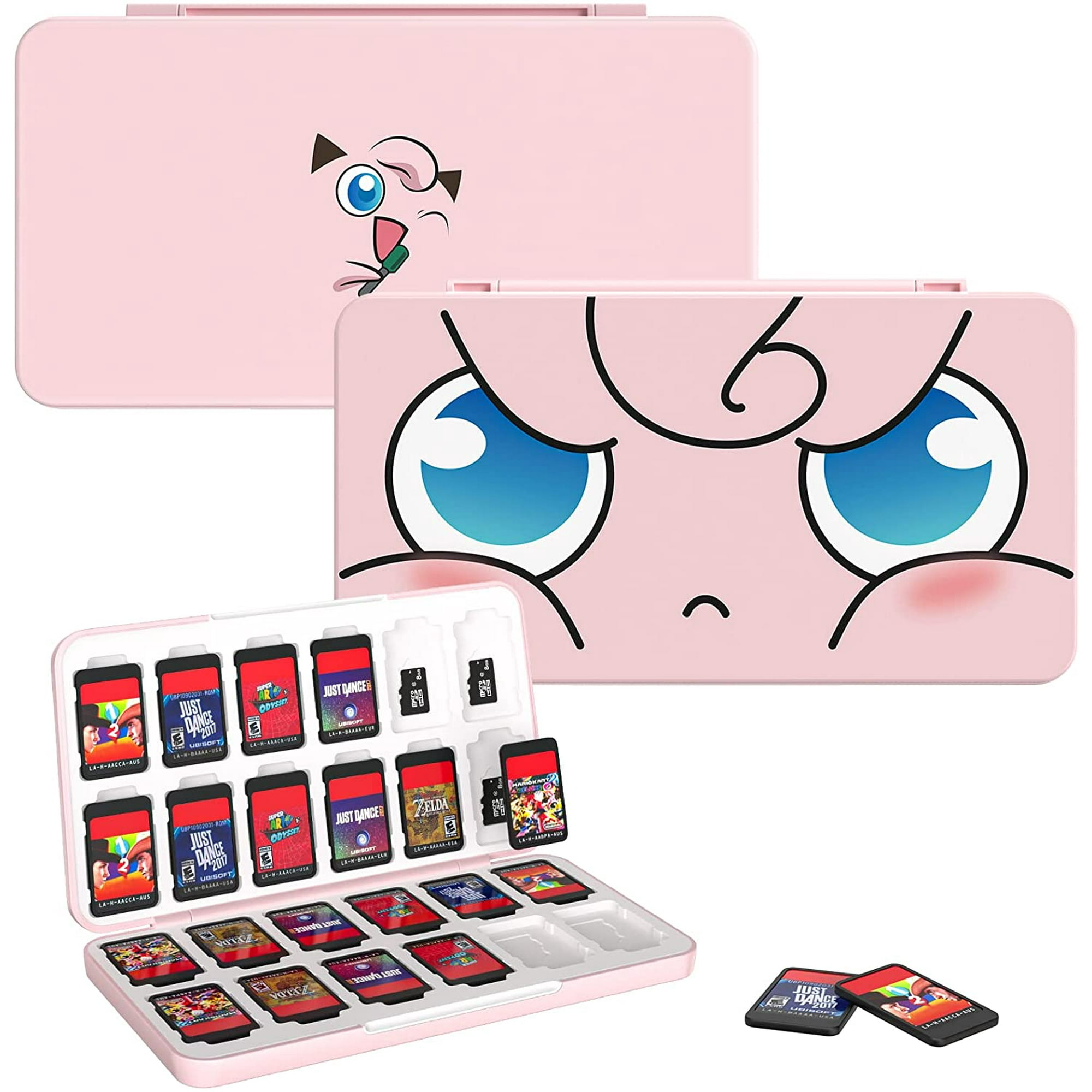 Lonbiaci 24 Game Card Case Compatible with Nintendo Switch OLED 2021/Switch/Switch  Lite, Switch Games Holder case for Switch Game Card & SD Card, Slim &  Portable Game Card Storage Box, Pink Elf |