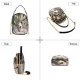 thumbnail image 4 of DIXRUYEE Cross Body Shoulder Handbags Bags Fashion Bubbly Feline in Leafy Nook Pattern, 4 of 7