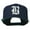 Navy, variant on Old English B Embroidered Flat Bill Cap - Natural Black OSFM