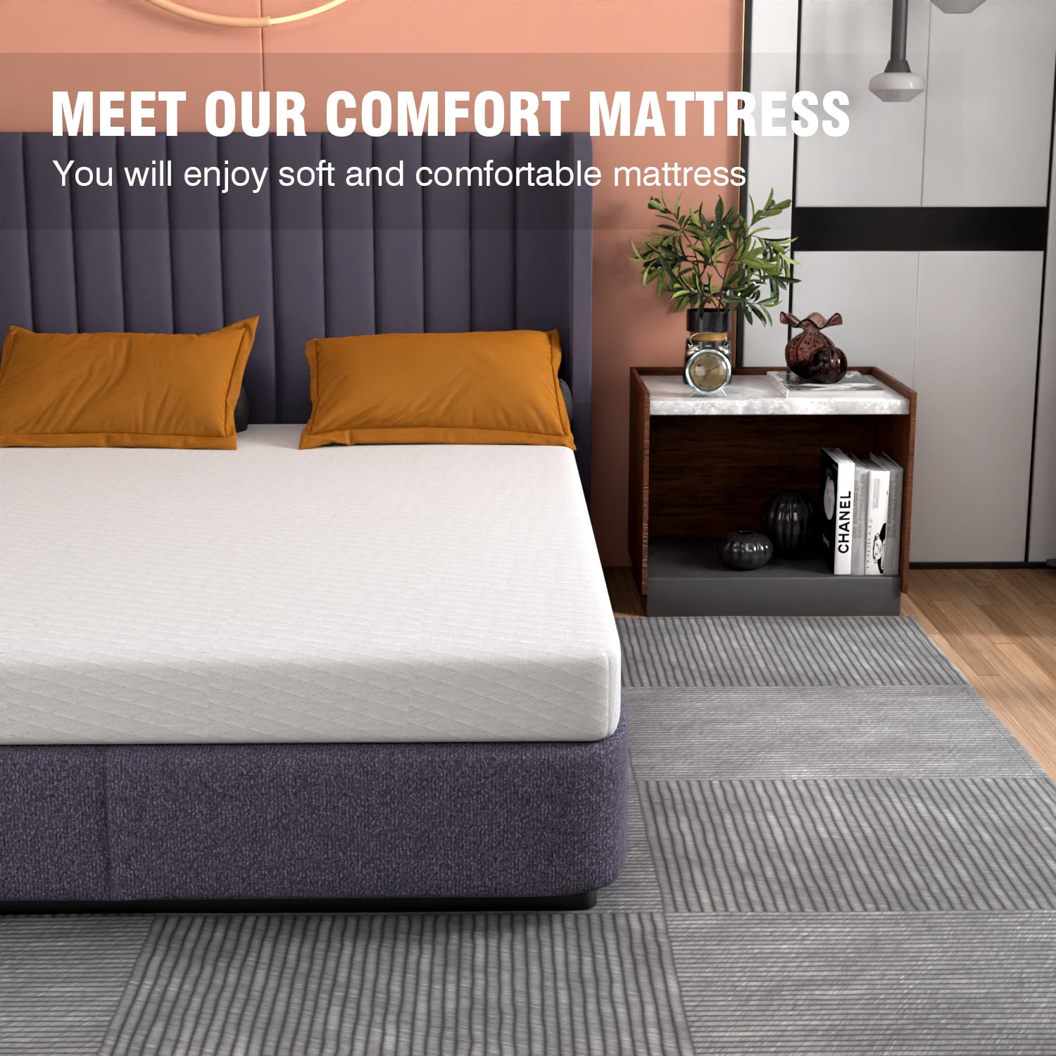 5 inch Full Size Mattress  Memory Foam Mattress  with Removable Soft Cover Medium Firm Mattresses CertiPUR-US Certified/Bed-in-a-Box for  Sleep Relieving Pressure Relief