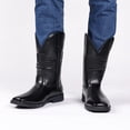 thumbnail image 2 of Bota Hombre Punta Cuadrada Negro Caballero Botas Vaquero Western, 2 of 6