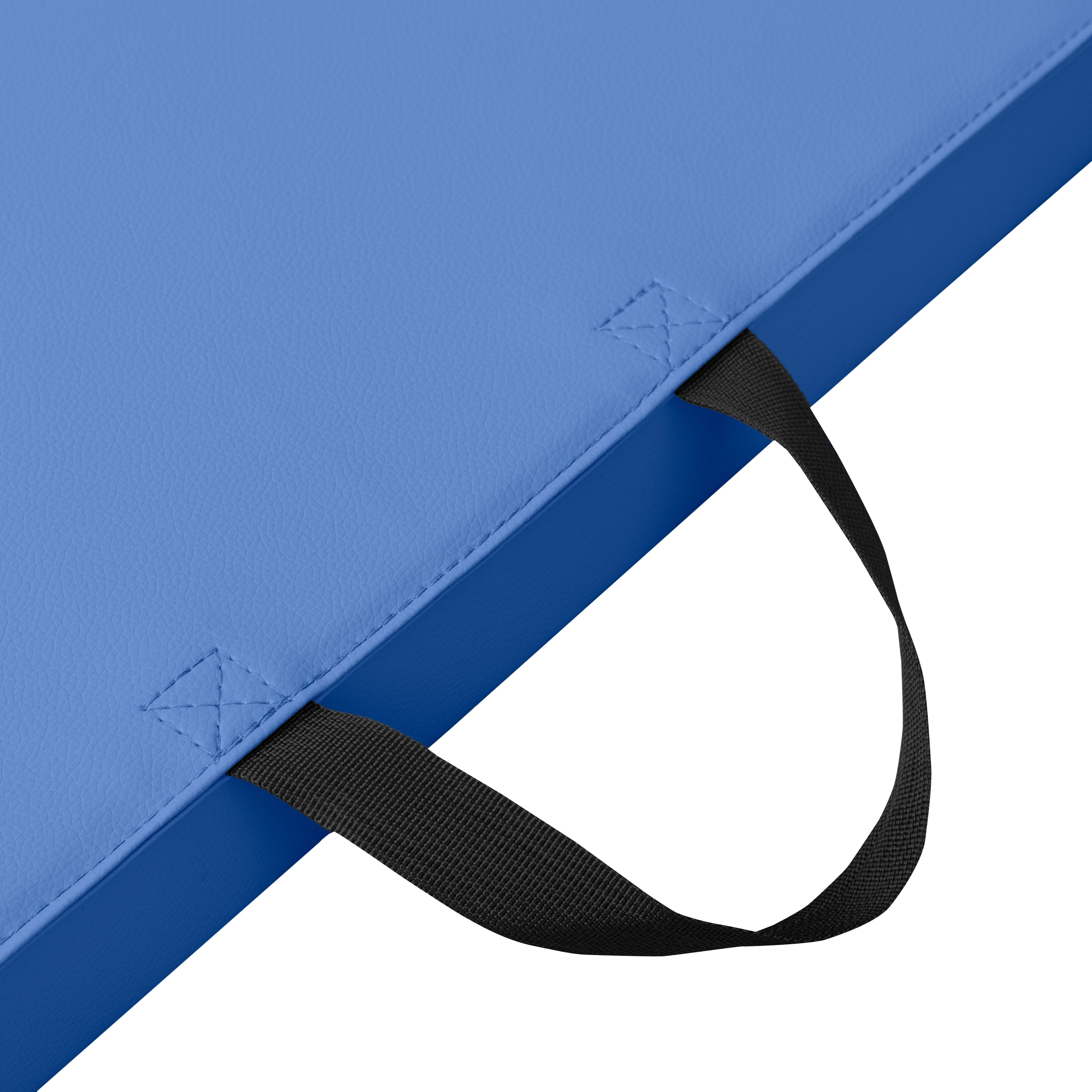 Coinus Sports Tri-Fold Gymnastics Exercise Mat with Handles, 6' x 2' x 2", Blue
