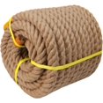 thumbnail image 1 of Twisted Manila Rope Jute Rope (1-1/4 Inch x 50 Feet) Natural Thick Hemp Rope for Docks, Railings, Bed Swings, Decorating, 1 of 5