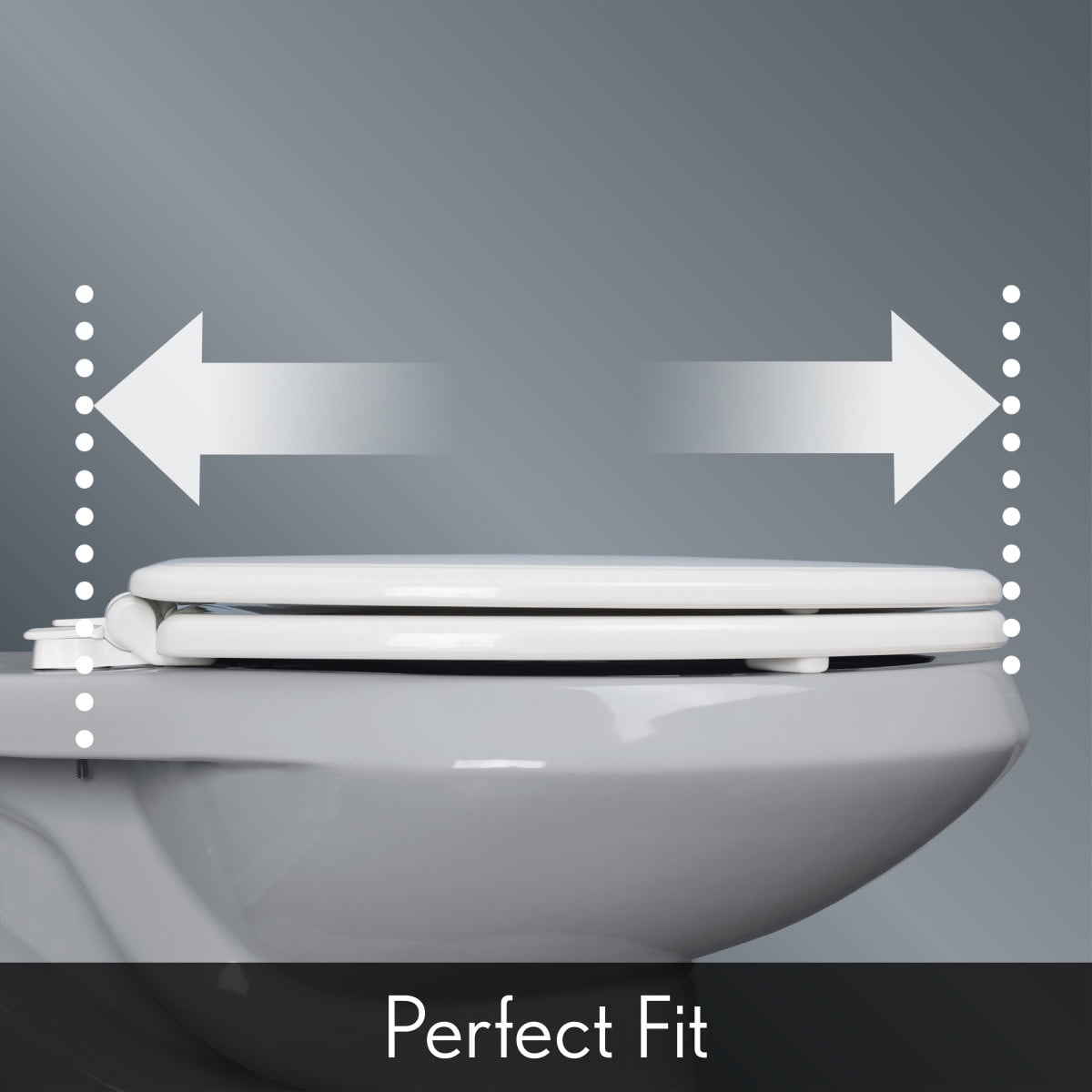 Mayfair Affinity Slow Close Elongated Plastic Toilet Seat in White Never Loosens, Removes for Easy Cleaning and Greater Stability