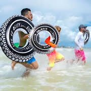 BESTSKY 4 Pack Inflatable Tire Pool Float for Adults Inflatable 32