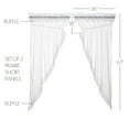 thumbnail image 2 of VHC Brands White Ruffled Sheer 8607 Prairie Curtain Set, 2 of 7