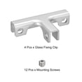 thumbnail image 3 of Glass Fixing Clip, 4 Pack for 8-12mm Aluminum Alloy T-shaped Glass Support Bracket, 3 of 5