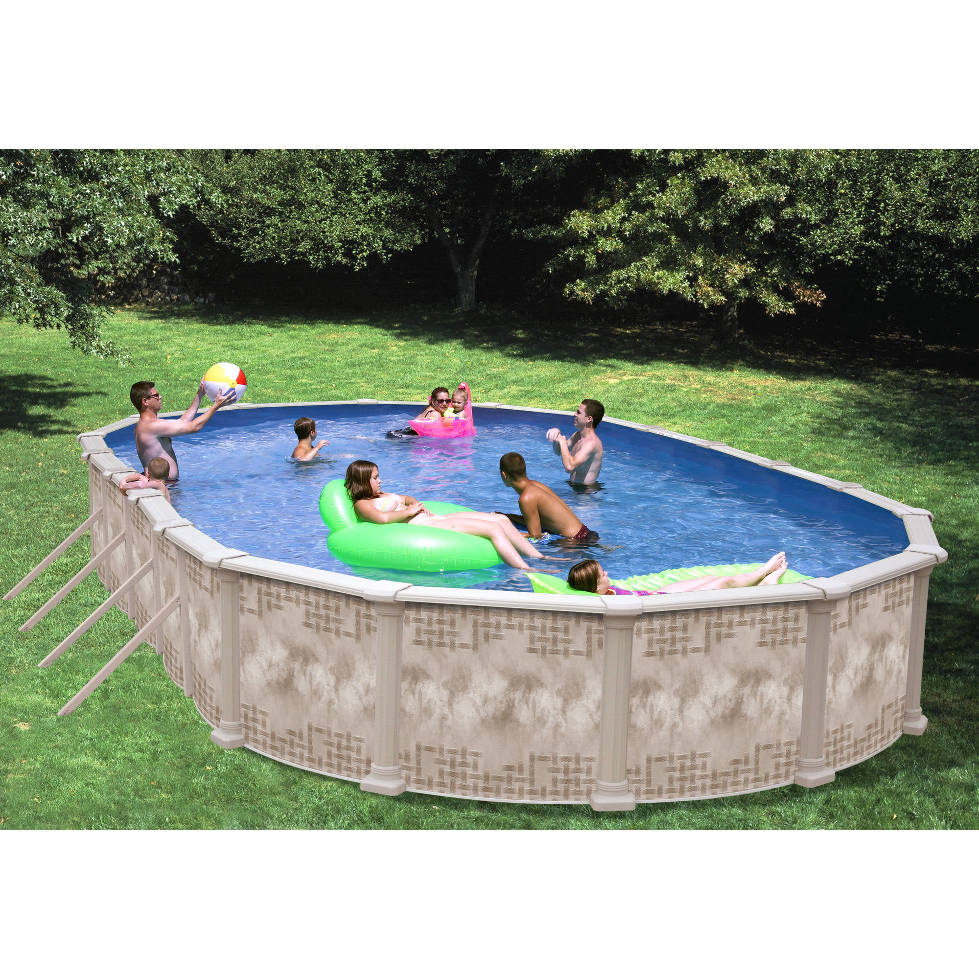 Heritage Oval 30' x 15' x 52'' Above Ground Swimming Pool with Vinyl