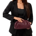 thumbnail image 2 of Women's Woven Evening Bag Vegan Leather Clutch Purse Dumpling Ruched Bag Party Wedding Elegant Handbags, 2 of 5