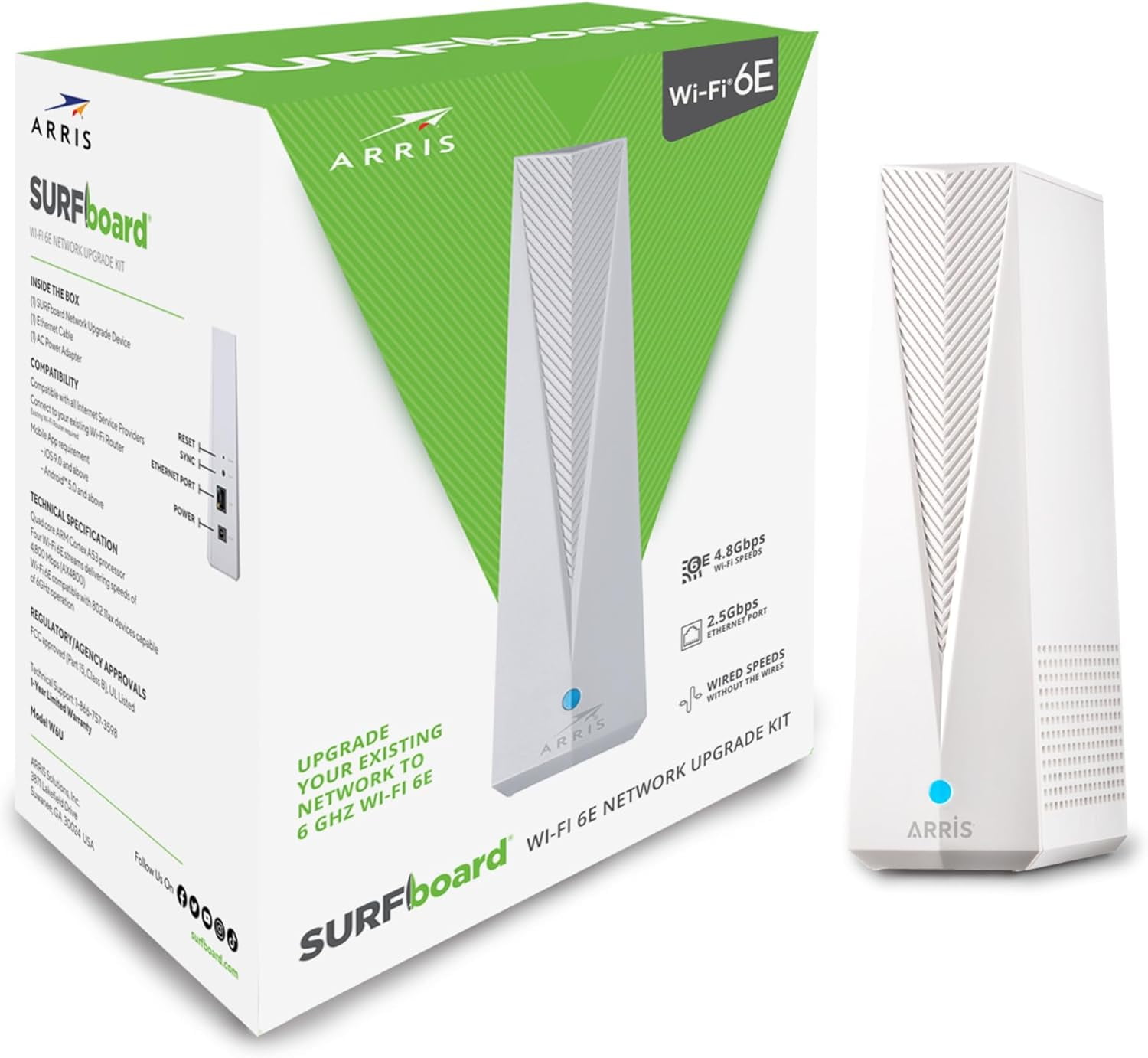 ARRIS Surfboard Max W6U Wi-Fi 6E Network Upgrade Adapter, Wireless Technology - New Condition