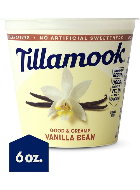 Tillamook Vanilla Bean Good & Creamy Low Fat Yogurt, 6 oz