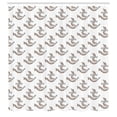 thumbnail image 2 of Ambesonne Nautical Tattoo Shower Curtain, Anchor and, 69"Wx84"L, Pale Cinnamon Pale Grey, 2 of 4