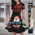 thumbnail image 2 of Merry Christmas Carol Singers Women's Classic Swing Skater Dress Casual Work Party Cocktail Dresses, 2 of 6