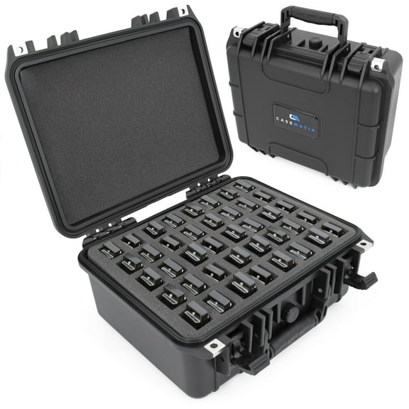 CASEMATIX Large Harmonica Case Fits Up To 40 Harmonicas