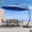 Navy, variant on NIAIZEK 11 Navy Curved Cantilever Patio Umbrella with Base, 360° Rotating Offset Hanging for Garden, Pool, Backyard, Deck