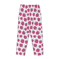 thumbnail image 5 of Naloa Hand Drawn Strawberry Print Women’s Ultra-Soft Comfy Pajama Lounge Pants with Pockets & Drawstring, 5 of 8
