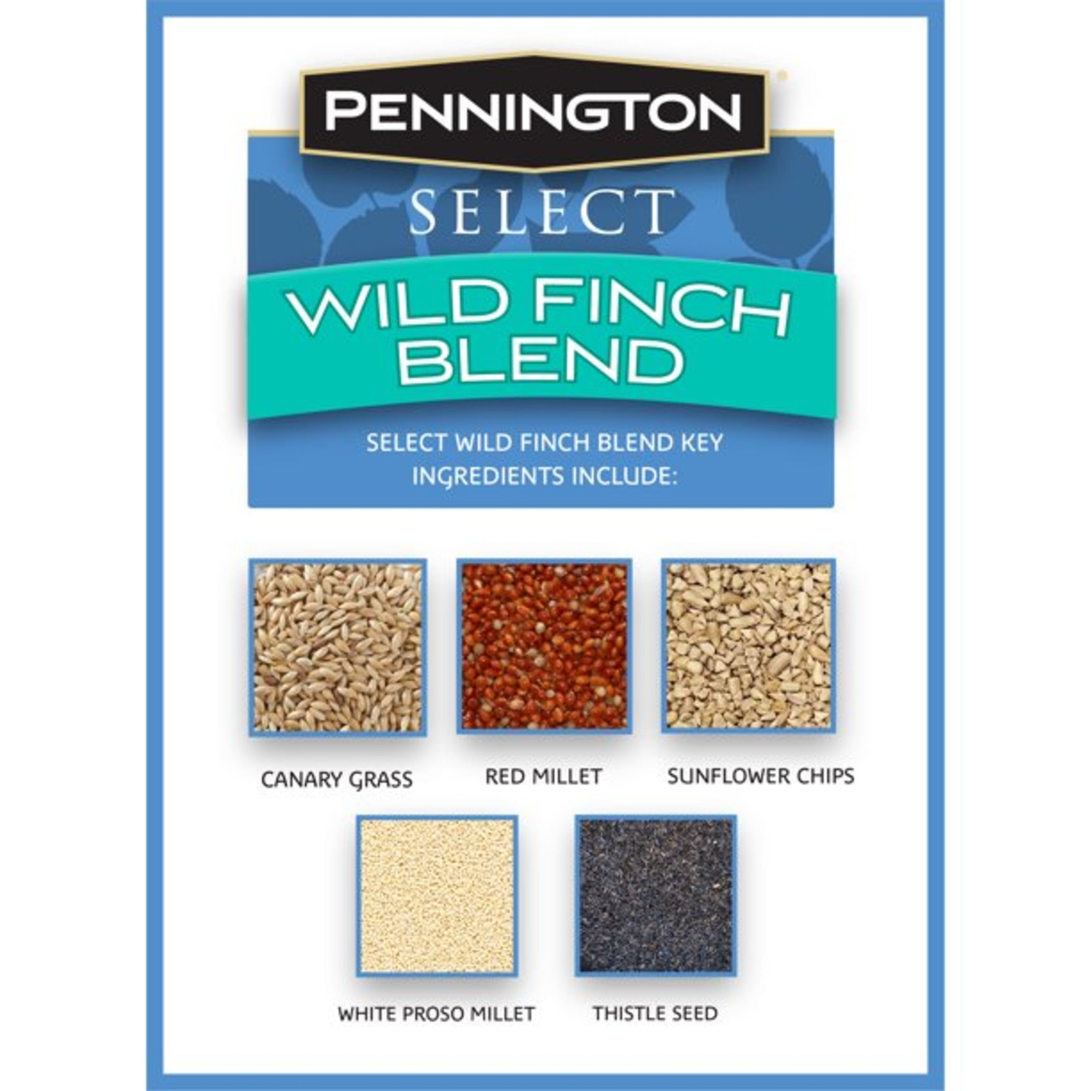 (5 pack) Pennington Recipe Selects Wild Finch Blend, Dry Wild Bird Seed and Feed, 10 lb., 1 Pack