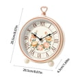 thumbnail image 2 of Fareti Small Battery Operated Antique Retro Analog Alarm Clock for Room Decor, Silent Elegant Bedside Desk Table Gift Clock 8.07 in, 2 of 4