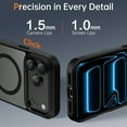 thumbnail image 7 of BENTOBEN Case for iPhone 17 Pro Compatible with Mag-Safe 6.3" Metal Frame Slim Tpu Matte Shockproof Protective Cover Black, 7 of 7