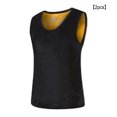 thumbnail image 3 of Minnieouse 2 piezas de ropa interior térmica para hombre, chaleco para clima frío sin mangas, Top básico de Color sólido, ropa Base informal cómoda Camisetas Negro Minnieouse AP013331-01, 3 of 6