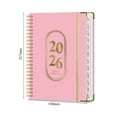 thumbnail image 3 of PONPRNGY Lined Spiral Notebook 1Pc A5 Hardcover Journal, Spiral Bound Notebook with Date, Pocket, Elastic Band for Work, School, Gifts, 3 of 4