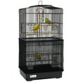 thumbnail image 1 of PawHut 36" Bird Cage with Accessories, Handle, Mesh Cover, Tray, Black, 1 of 10