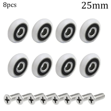 

Ruibeauty 8Pcs Replacement Shower Door Roller Runner Wheels 19/23/25Mm Wheel Diameter