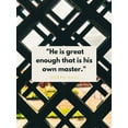 thumbnail image 2 of ArtsyQuotes 15x18 Black Ornate Wood Framed with Double Matting Museum Art Print Titled - Joseph Hall Quote: His Own Master, 2 of 4