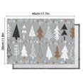 thumbnail image 5 of Gray Christmas Tree Pattern Summer Placemats Table Placemats Set Of 6-Linen Kitchen Washable Placemats Table Mats 11.8"x17.7" Non-Slip Heat Resistant, 5 of 5